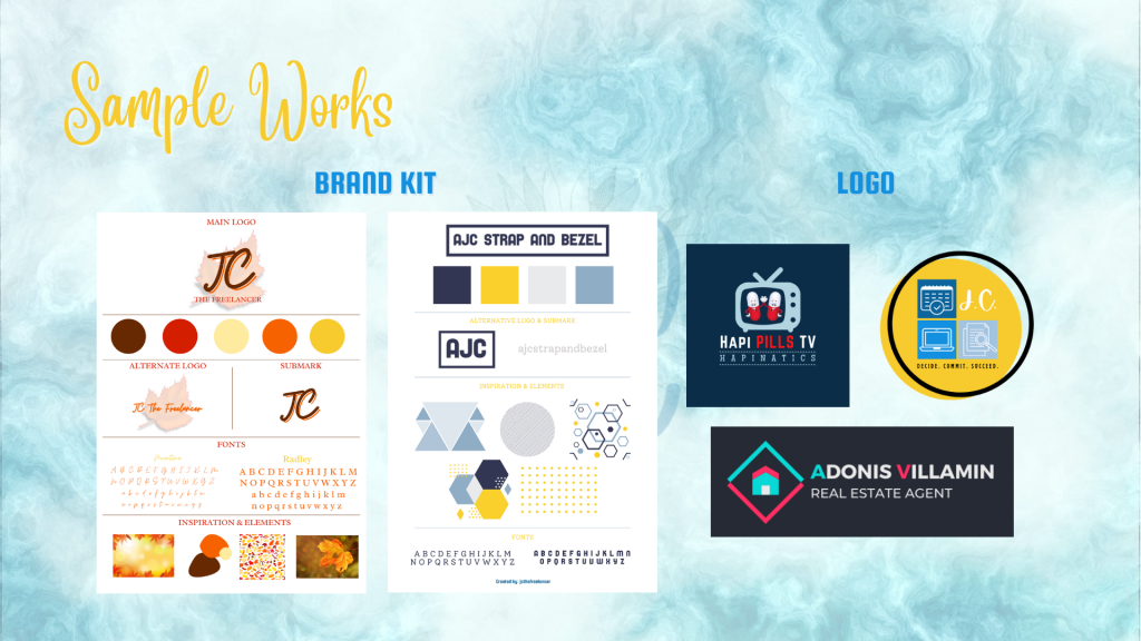 The brand kits and logos I created